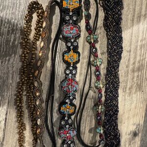 Colorful Beaded Headbands Set